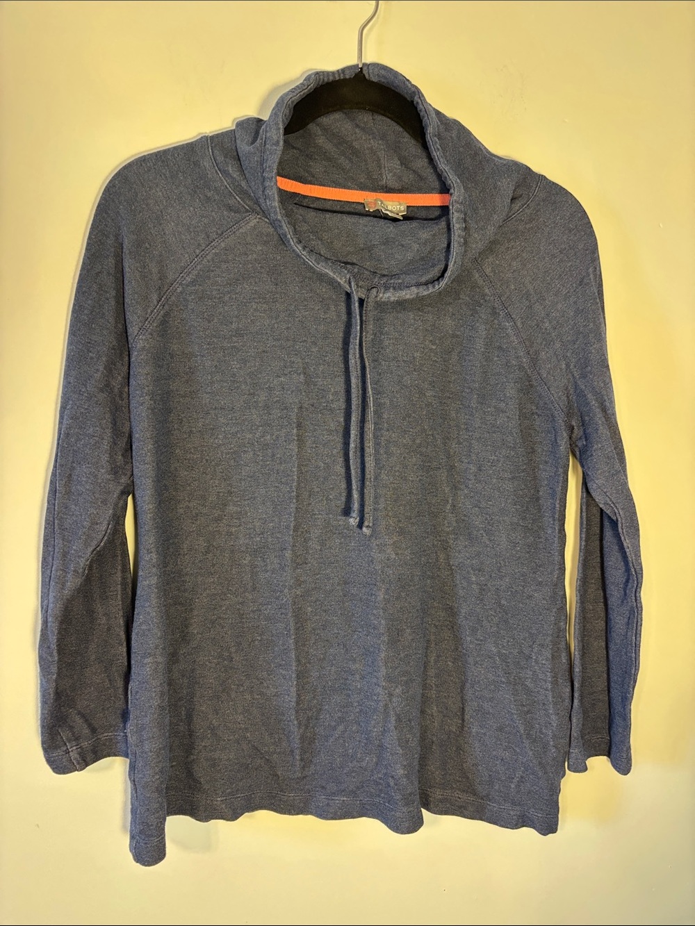 Talbots Blue Cowl Neck Lightweight Sweater
